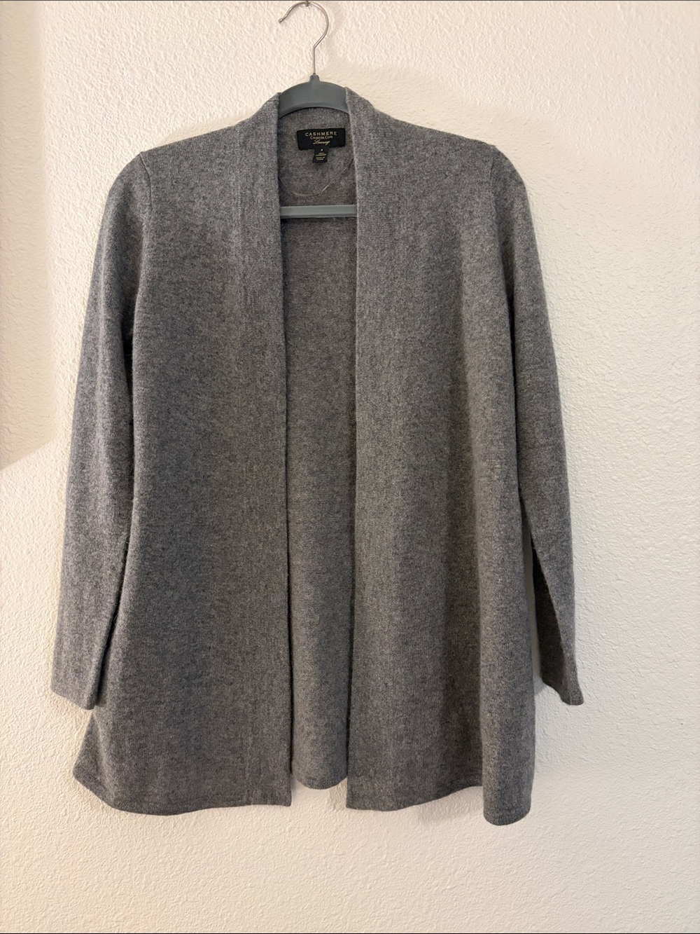Charter Club Open-Front Cardigan in Gray